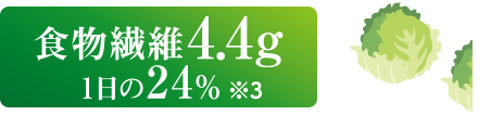 食物繊維4.4g 1日の24％ ※3
