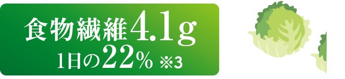 食物繊維4.1g 1日の22％ ※3